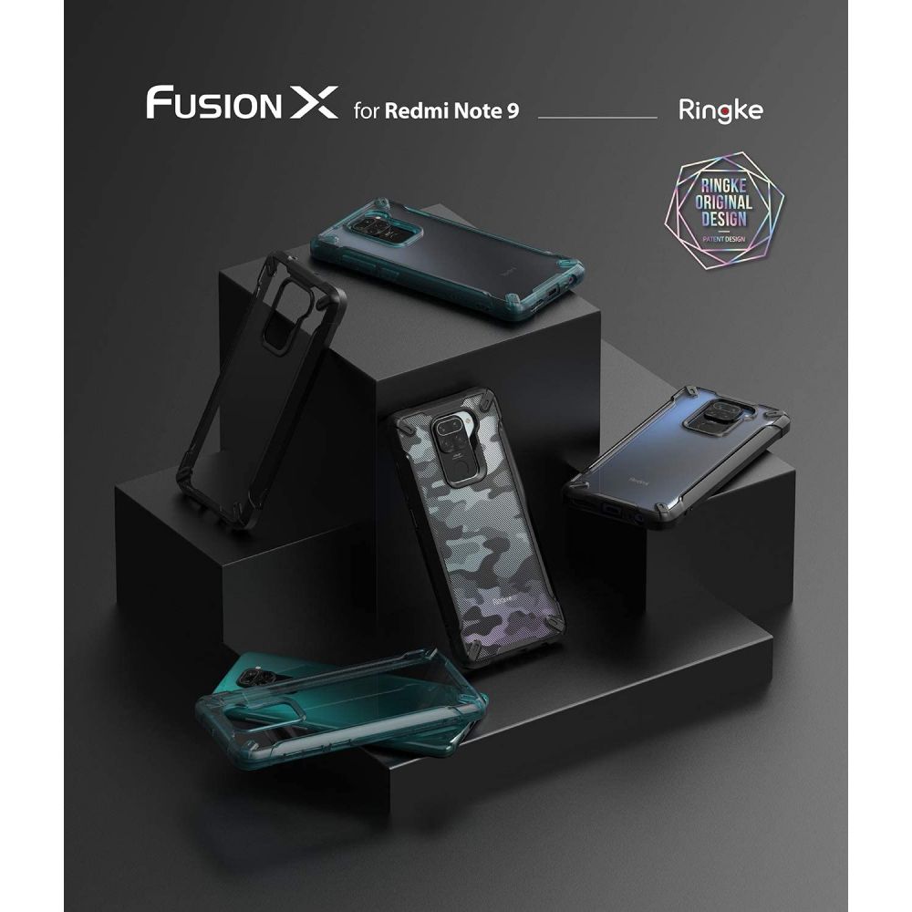 Pokrowiec Ringke Fusion X czarny Xiaomi Redmi Note 9 / 4