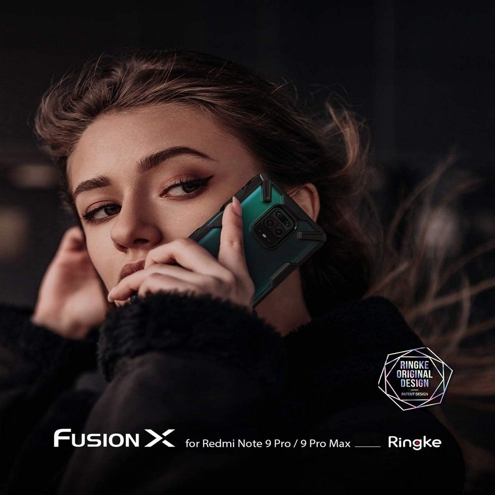 Pokrowiec Ringke Fusion X czarny Xiaomi Redmi Note 9S / 3