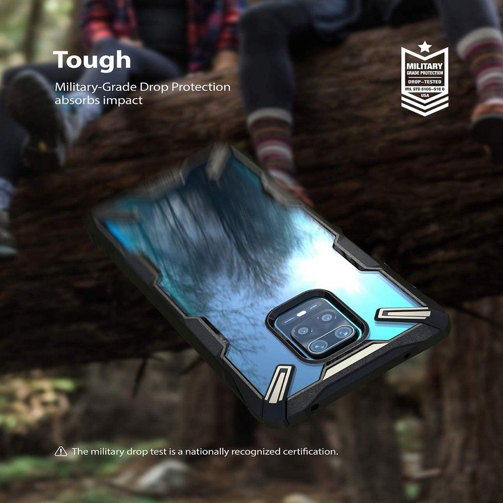 Pokrowiec Ringke Fusion X czarny Xiaomi Redmi Note 9S / 5