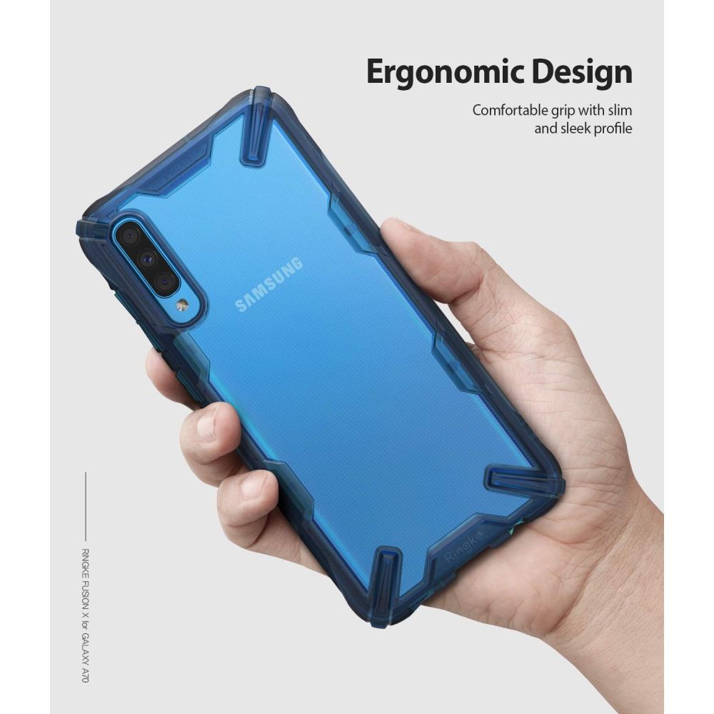 Pokrowiec Ringke Fusion X niebieski Samsung Galaxy A70 / 5