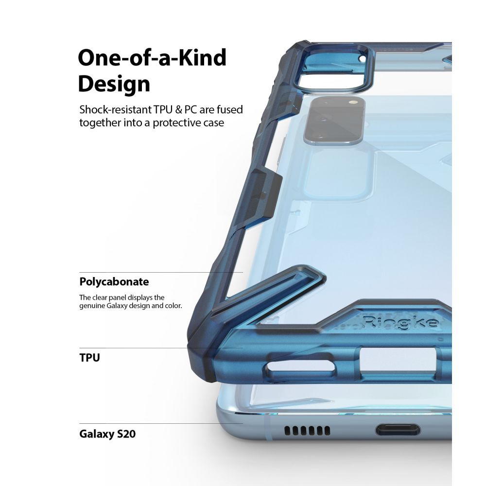 Pokrowiec Ringke Fusion X niebieski Samsung Galaxy S20 / 6