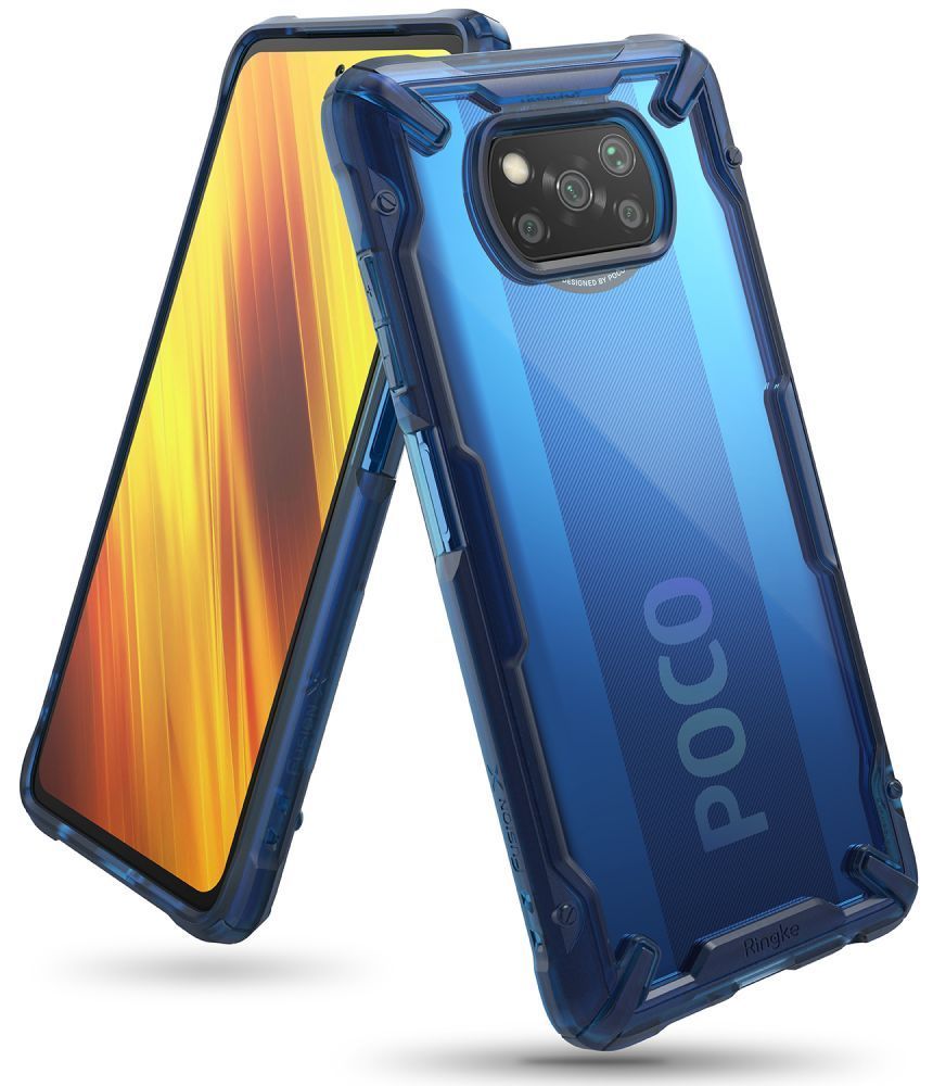 Pokrowiec Ringke Fusion X niebieski Xiaomi POCO X3 Pro
