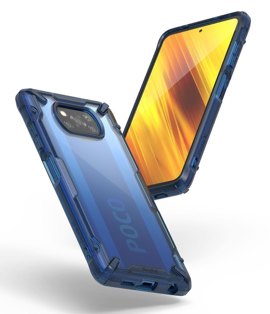 Pokrowiec Ringke Fusion X niebieski Xiaomi POCO X3 Pro / 4