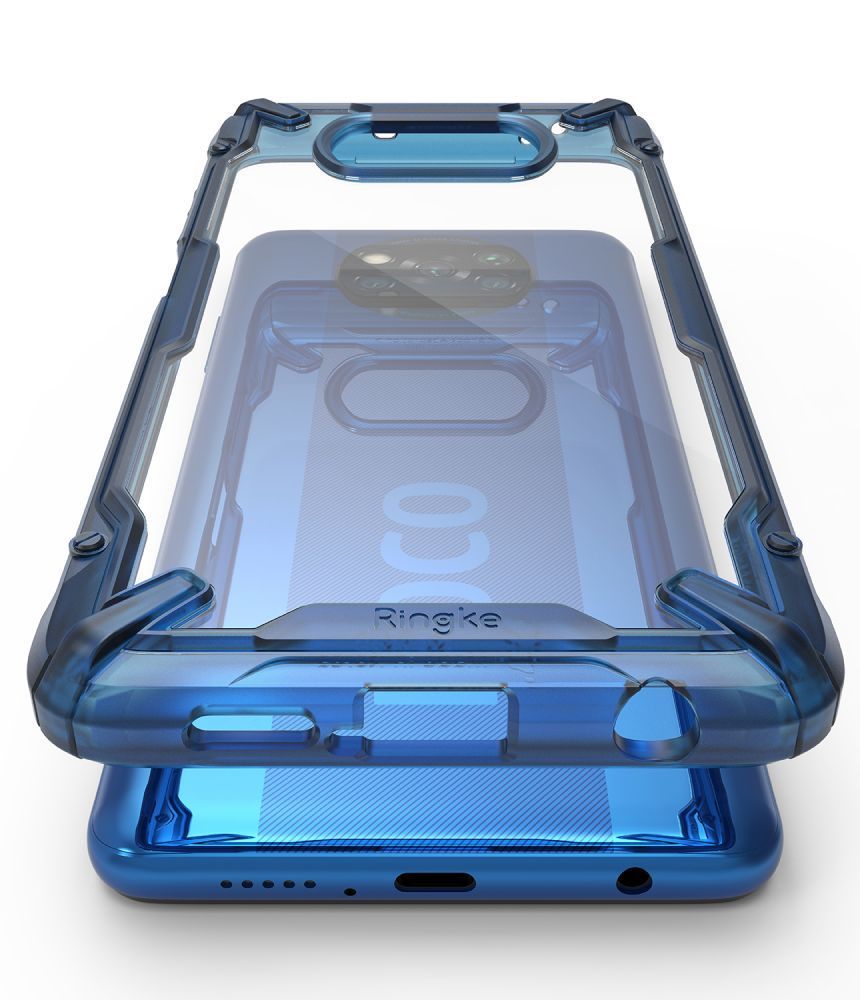 Pokrowiec Ringke Fusion X niebieski Xiaomi POCO X3 Pro / 5