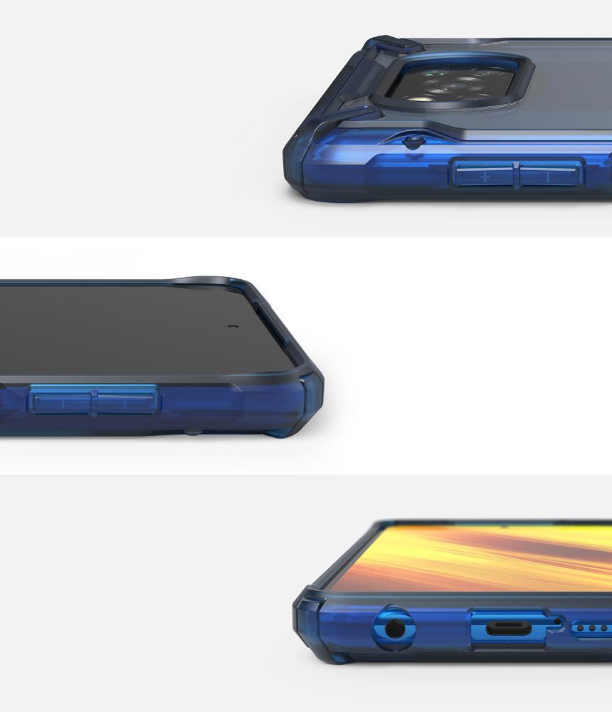 Pokrowiec Ringke Fusion X niebieski Xiaomi POCO X3 Pro / 7