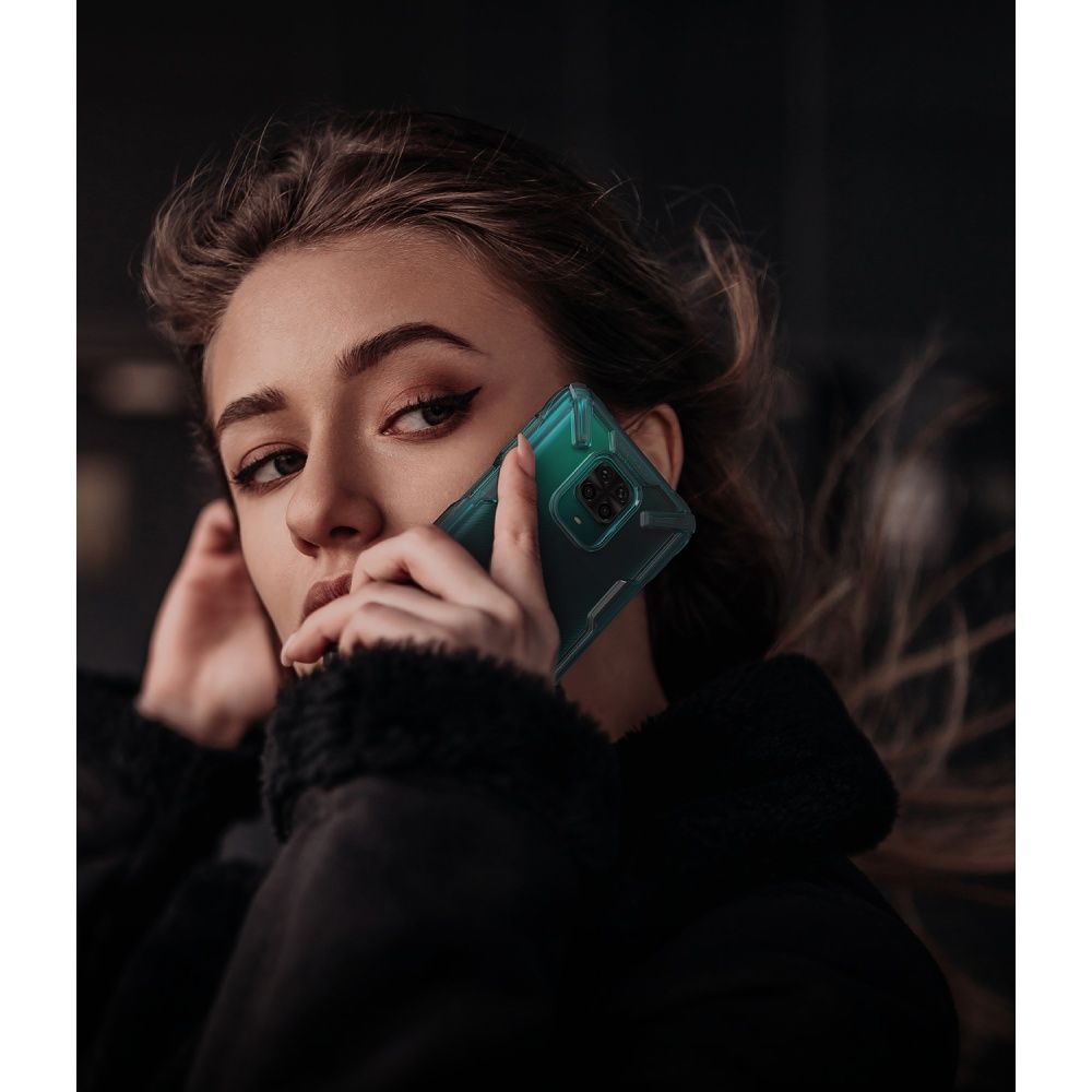 Pokrowiec Ringke Fusion X turkusowy Xiaomi Redmi Note 9S / 3