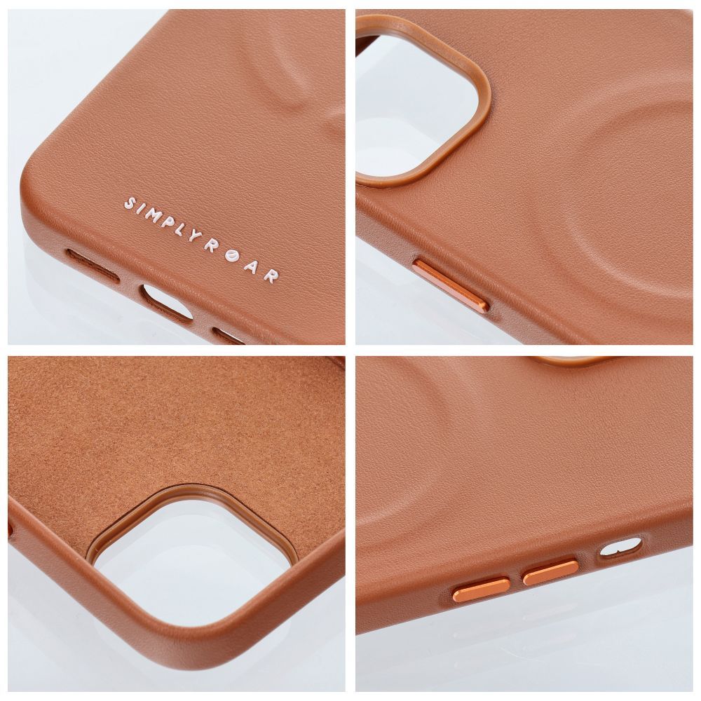 Pokrowiec Roar Leather Mag Case brzowy Apple iPhone 12 / 4