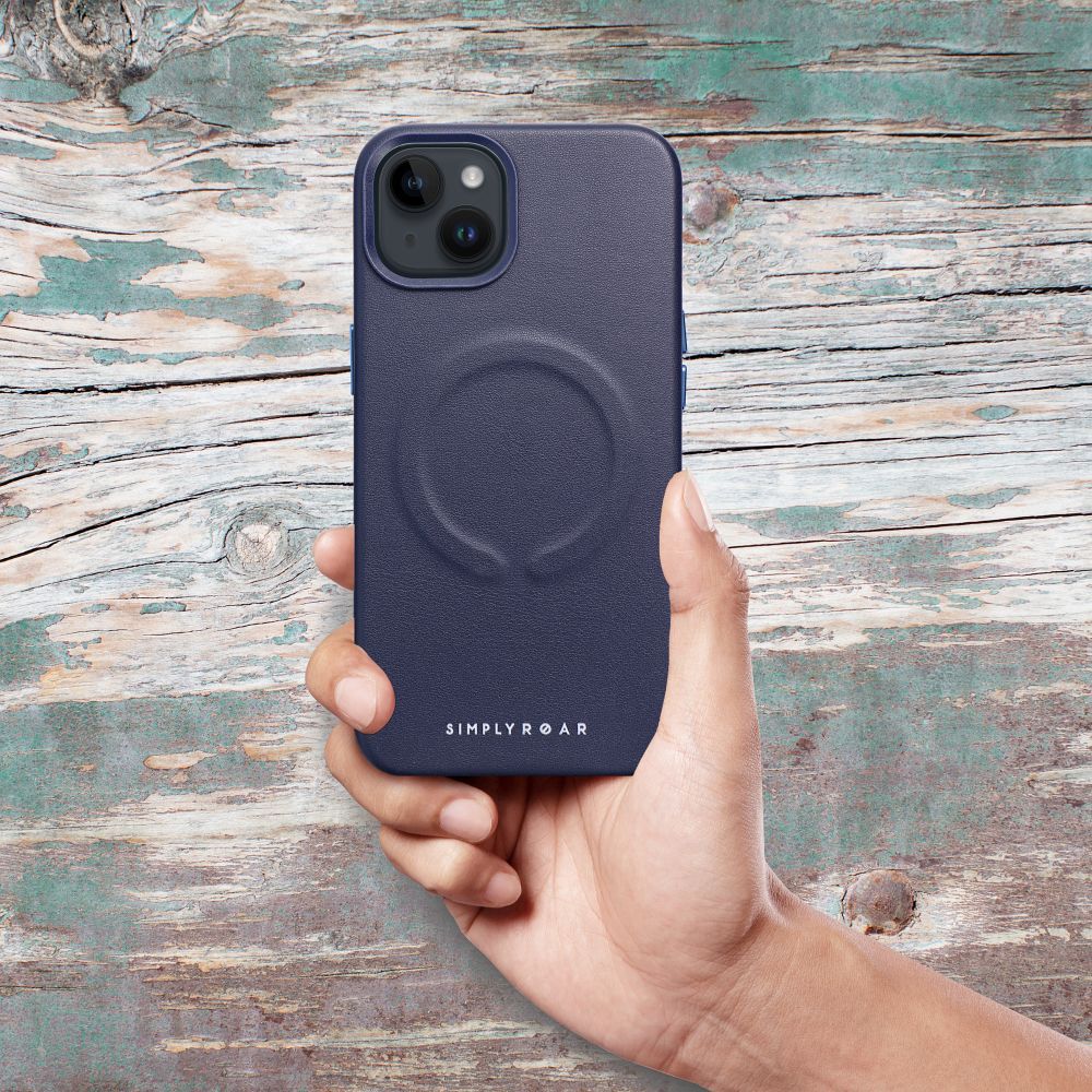 Pokrowiec Roar Leather Mag Case MagSafe granatowy Apple iPhone 14 / 6 Pokrowiec Roar Leather Mag Case MagSafe granatowy Apple iPhone 14 / 6