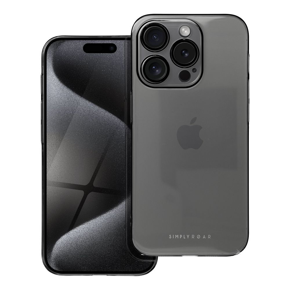 Pokrowiec Roar Pure Simple Fit Case czarny Apple iPhone 15