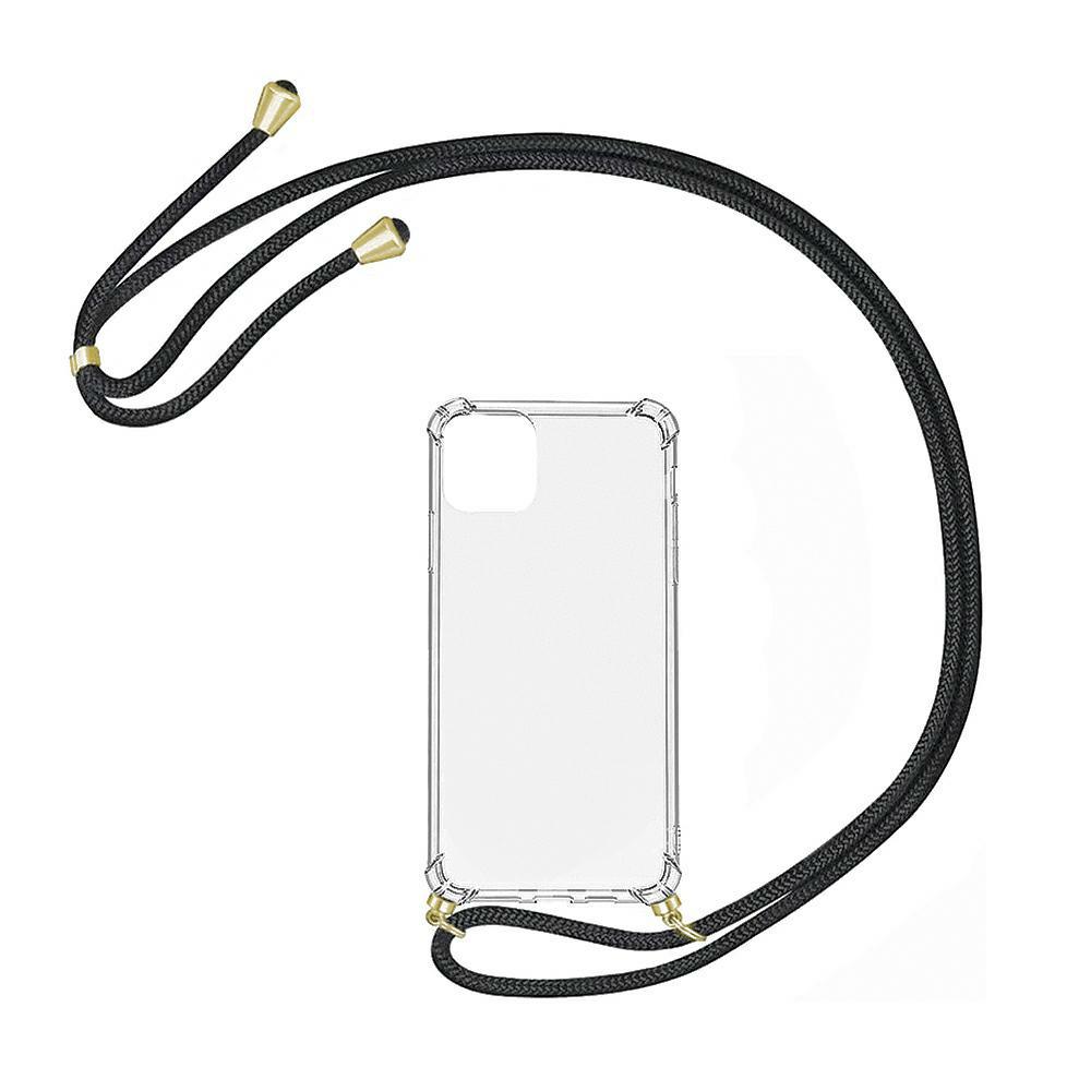 Pokrowiec Rope Case ze sznurkiem czarny Huawei P40 Lite 5G