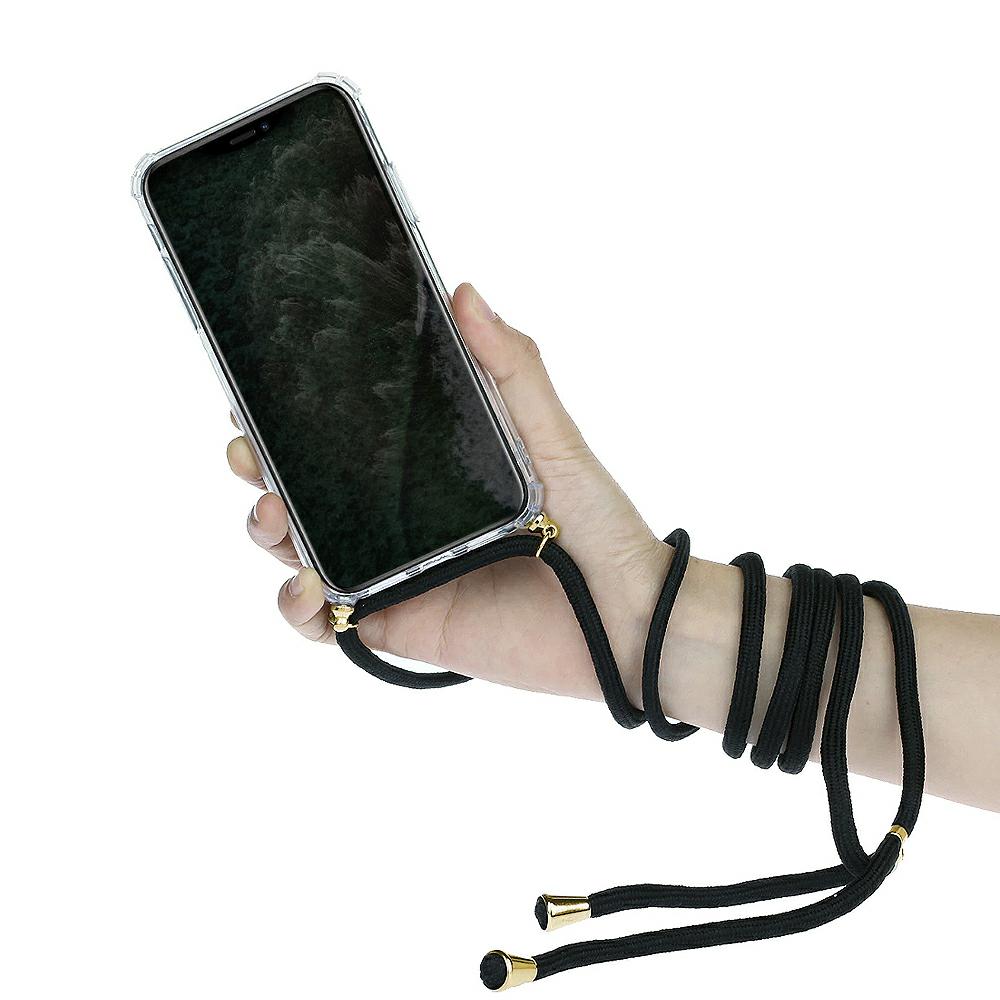 Pokrowiec Rope Case ze sznurkiem czarny Huawei P40 Lite E / 2