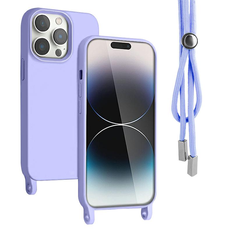 Pokrowiec Rope Case ze sznurkiem fioletowy Apple iPhone 15 Pro