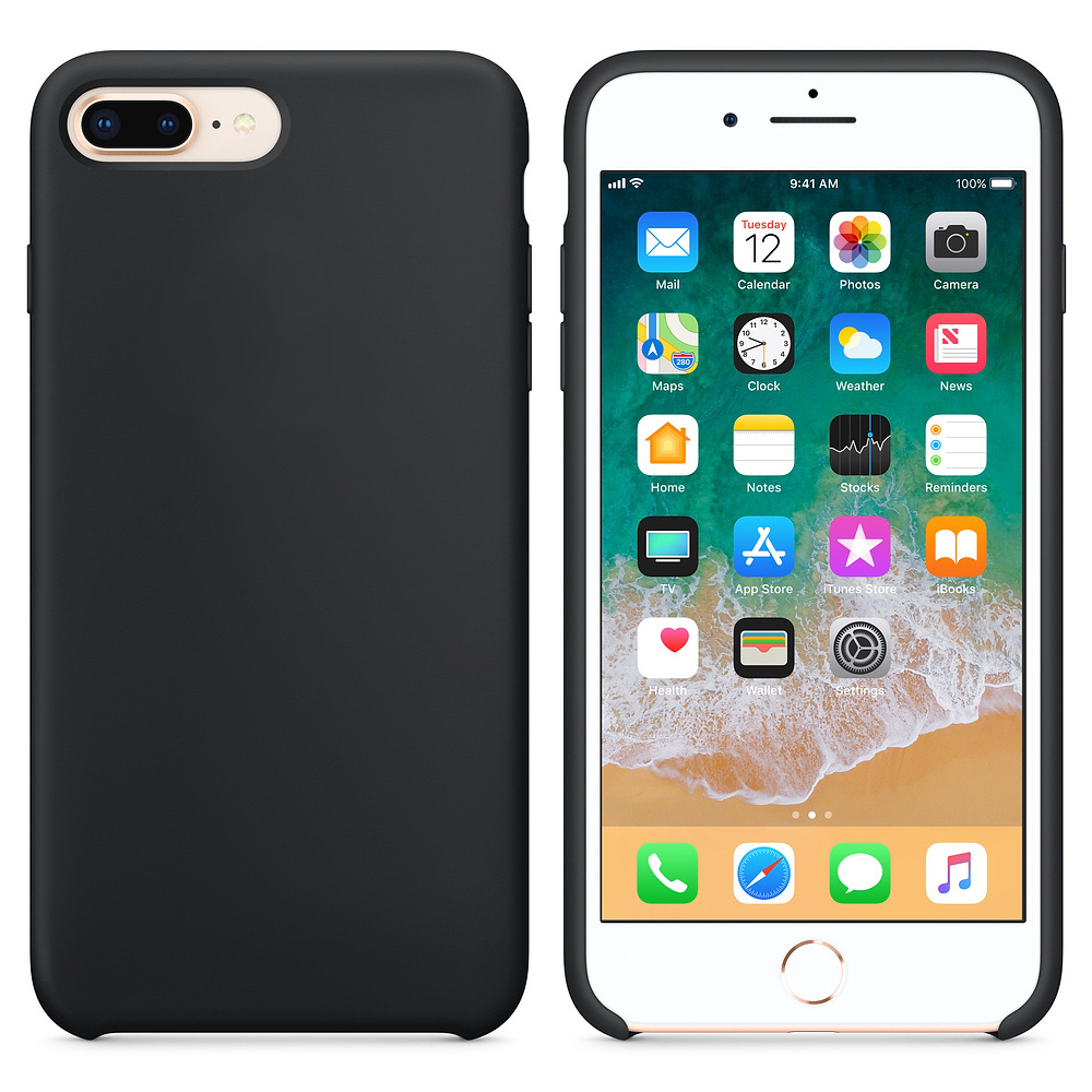Pokrowiec Silicone Case czarny Apple iPhone 8 Plus / 2