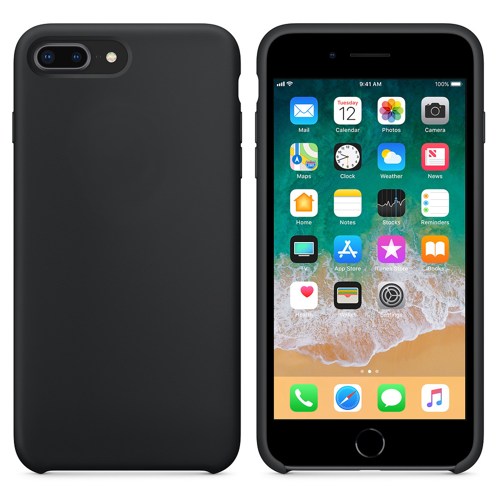 Pokrowiec Silicone Case czarny Apple iPhone 8 Plus / 3