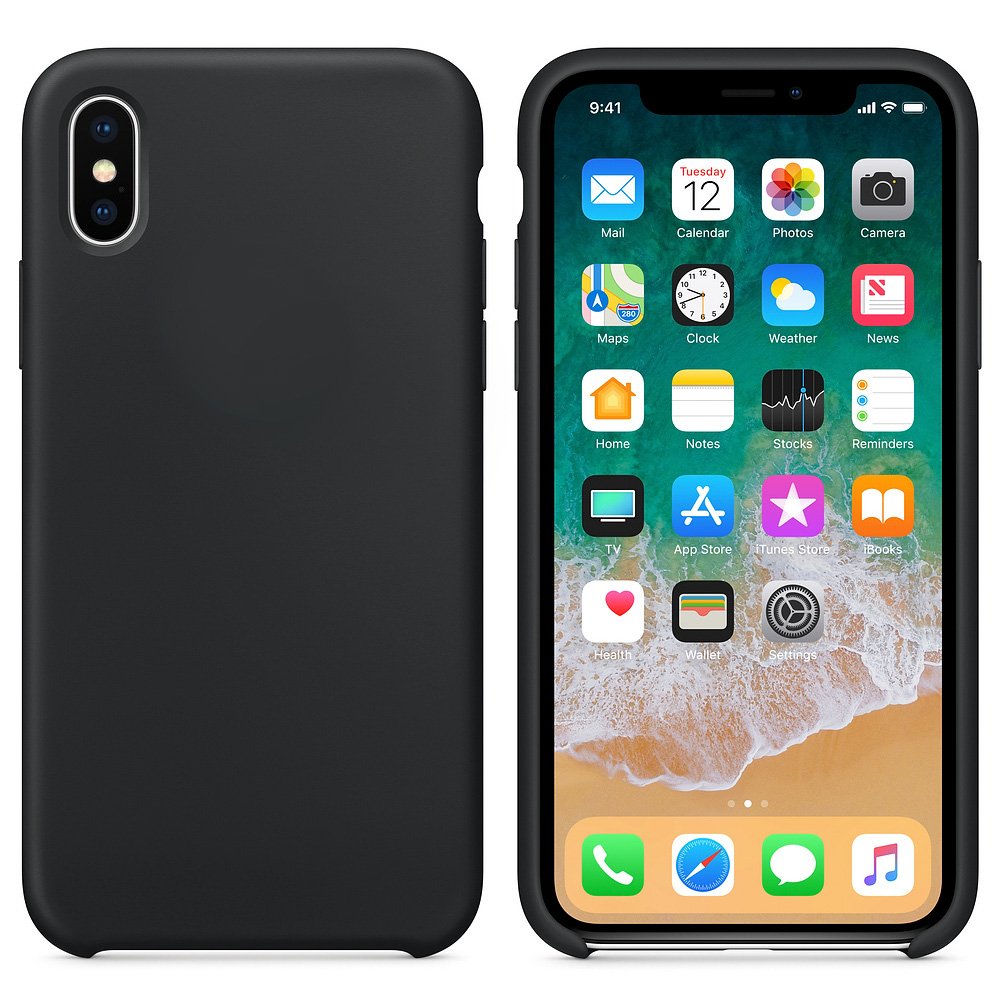 Pokrowiec Silicone Case czarny Apple iPhone X / 2