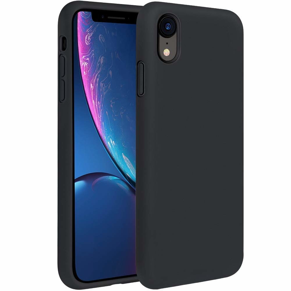 Pokrowiec Silicone Case czarny Apple iPhone XR