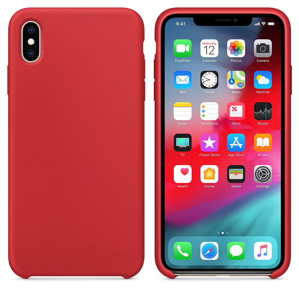 Pokrowiec Silicone Case czerwony Apple iPhone XS Max