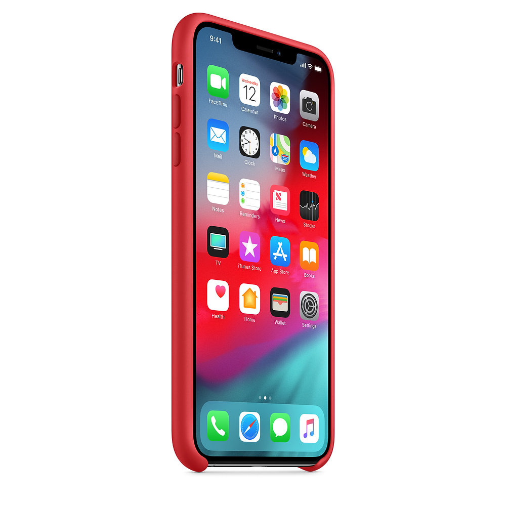 Pokrowiec Silicone Case czerwony Apple iPhone XS Max / 2