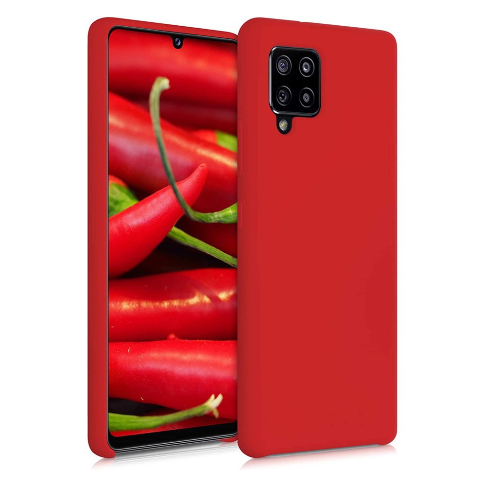 Pokrowiec Silicone Case czerwony Samsung Galaxy A42 5G