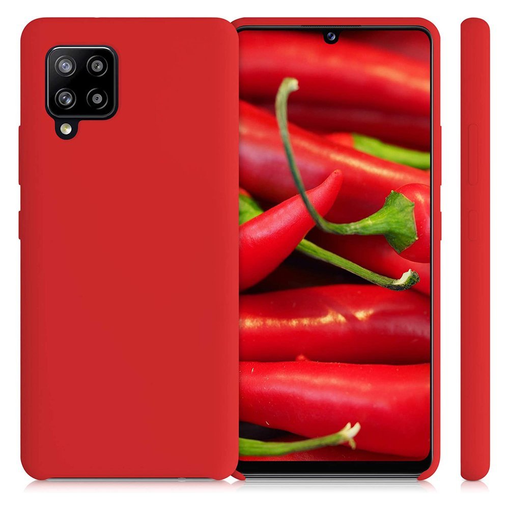 Pokrowiec Silicone Case czerwony Samsung Galaxy A42 5G / 2