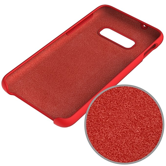 Pokrowiec Silicone Case czerwony Samsung Galaxy S10 / 2