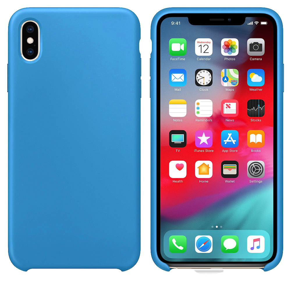 Pokrowiec Silicone Case niebieski Apple iPhone XS Max