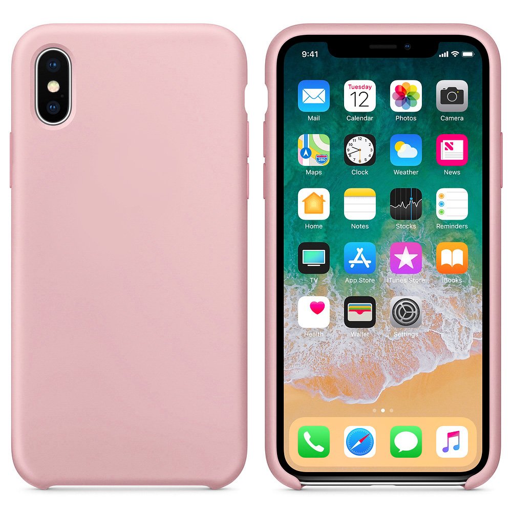 Pokrowiec Silicone Case r�owy Apple iPhone XS / 2