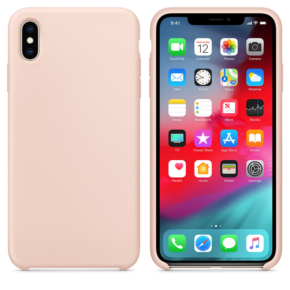 Pokrowiec Silicone Case rowy Apple iPhone XS Max