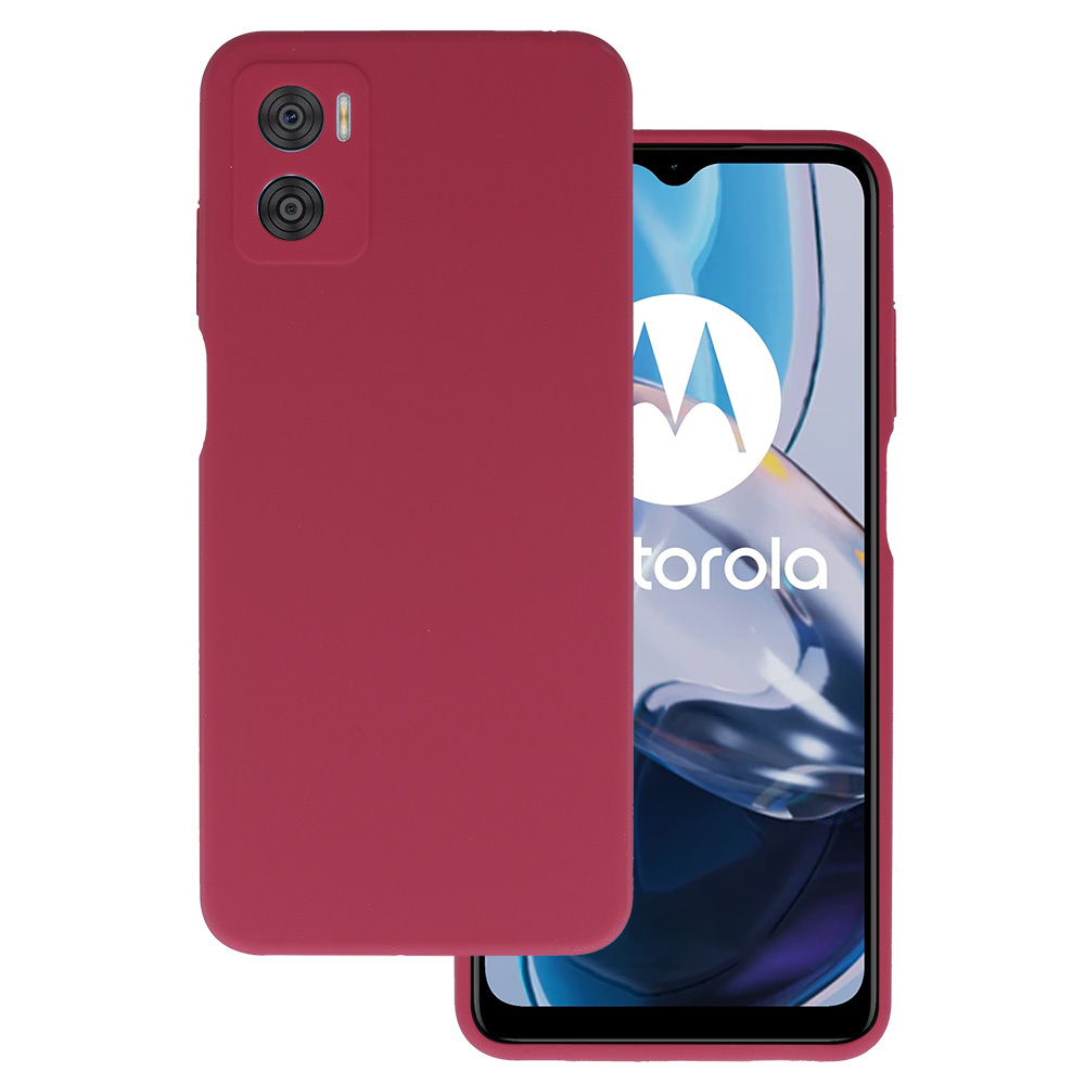 Pokrowiec Silicone Lite Case bordowy Motorola Moto E22