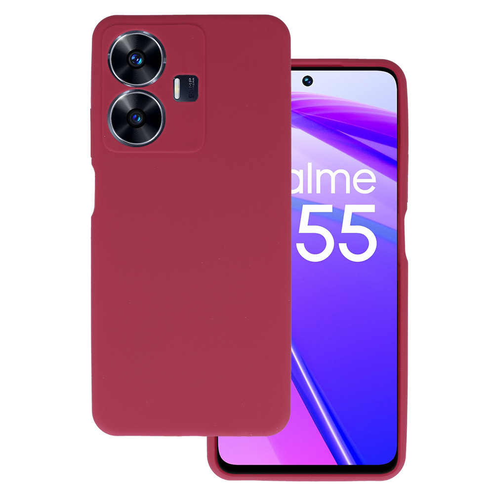 Pokrowiec Silicone Lite Case bordowy Realme C55