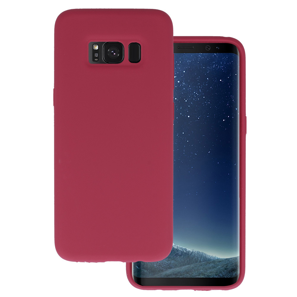 Pokrowiec Silicone Lite Case bordowy Samsung Galaxy S8