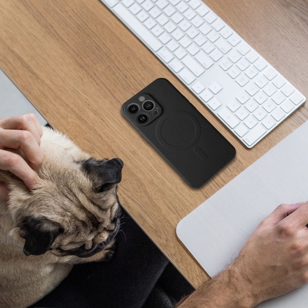 Pokrowiec Silicone Mag Cover MagSafe czarny Apple iPhone 7 / 7