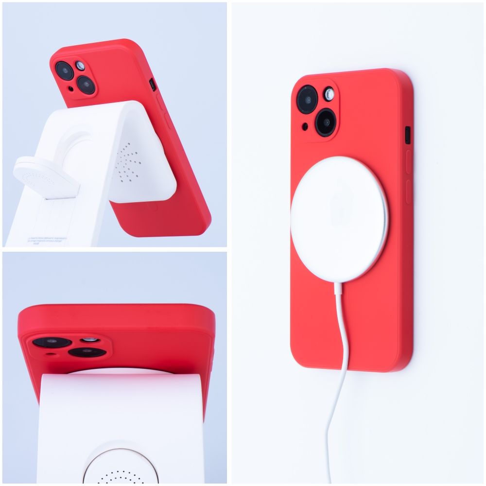 Pokrowiec Silicone Mag Cover MagSafe czerwony Apple iPhone 13 Mini / 11