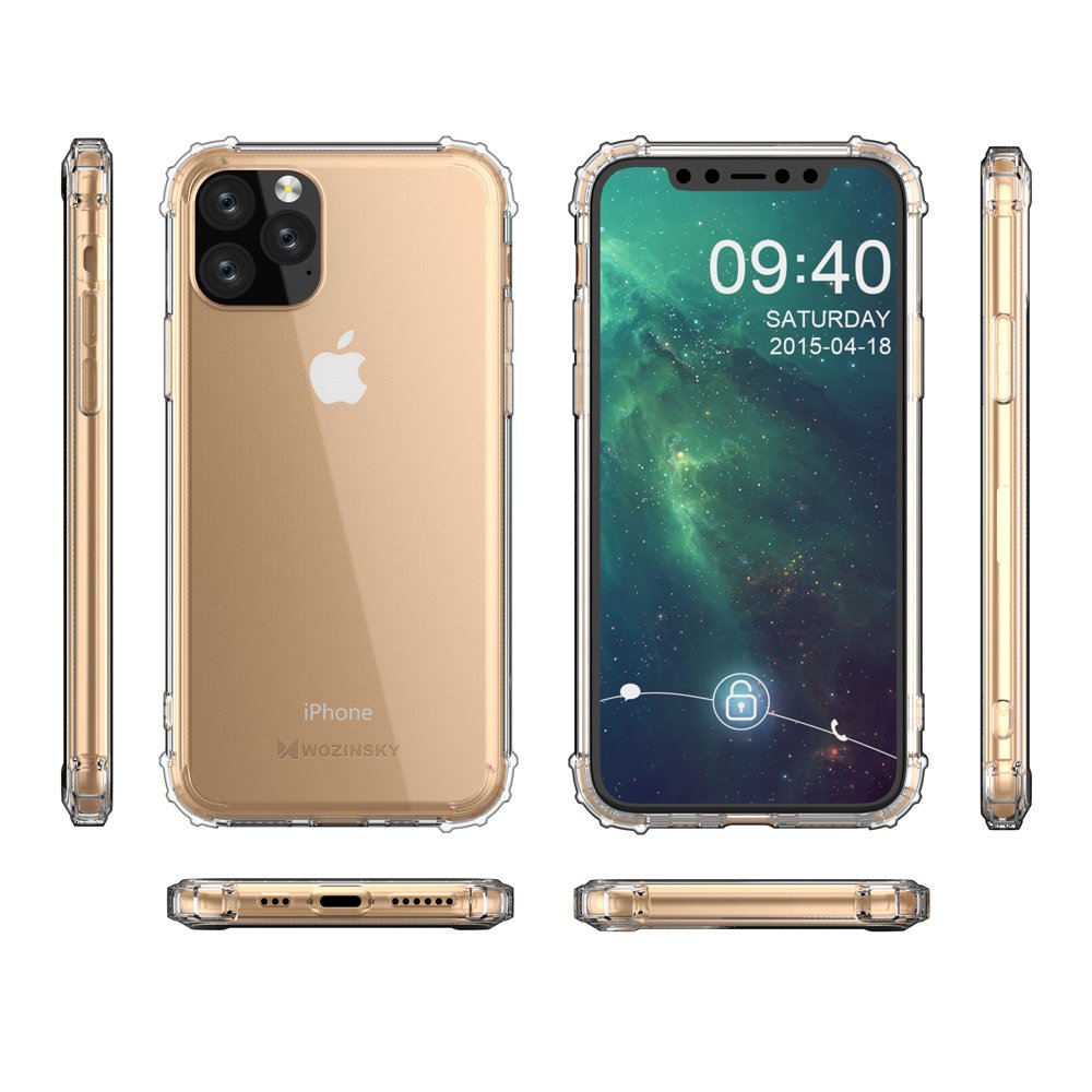 Pokrowiec silikonowy Anti Shock przeźroczysty Apple iPhone 11 Pro Max / 8 Pokrowiec silikonowy Anti Shock przeźroczysty Apple iPhone 11 Pro Max / 8