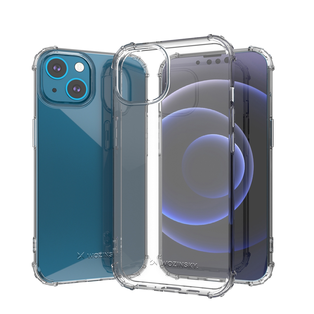 Pokrowiec silikonowy Anti Shock przeźroczysty Apple iPhone 13 / 2 Pokrowiec silikonowy Anti Shock przeźroczysty Apple iPhone 13 / 2