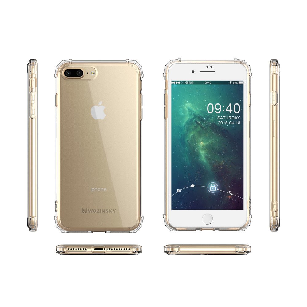 Pokrowiec silikonowy Anti Shock prze�roczysty Apple iPhone 7 Plus / 8
