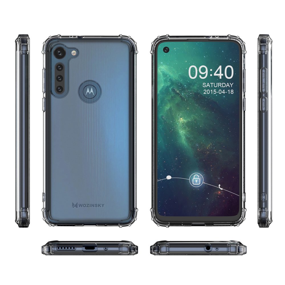 Pokrowiec silikonowy Anti Shock prze�roczysty Motorola Moto G8 Power / 9