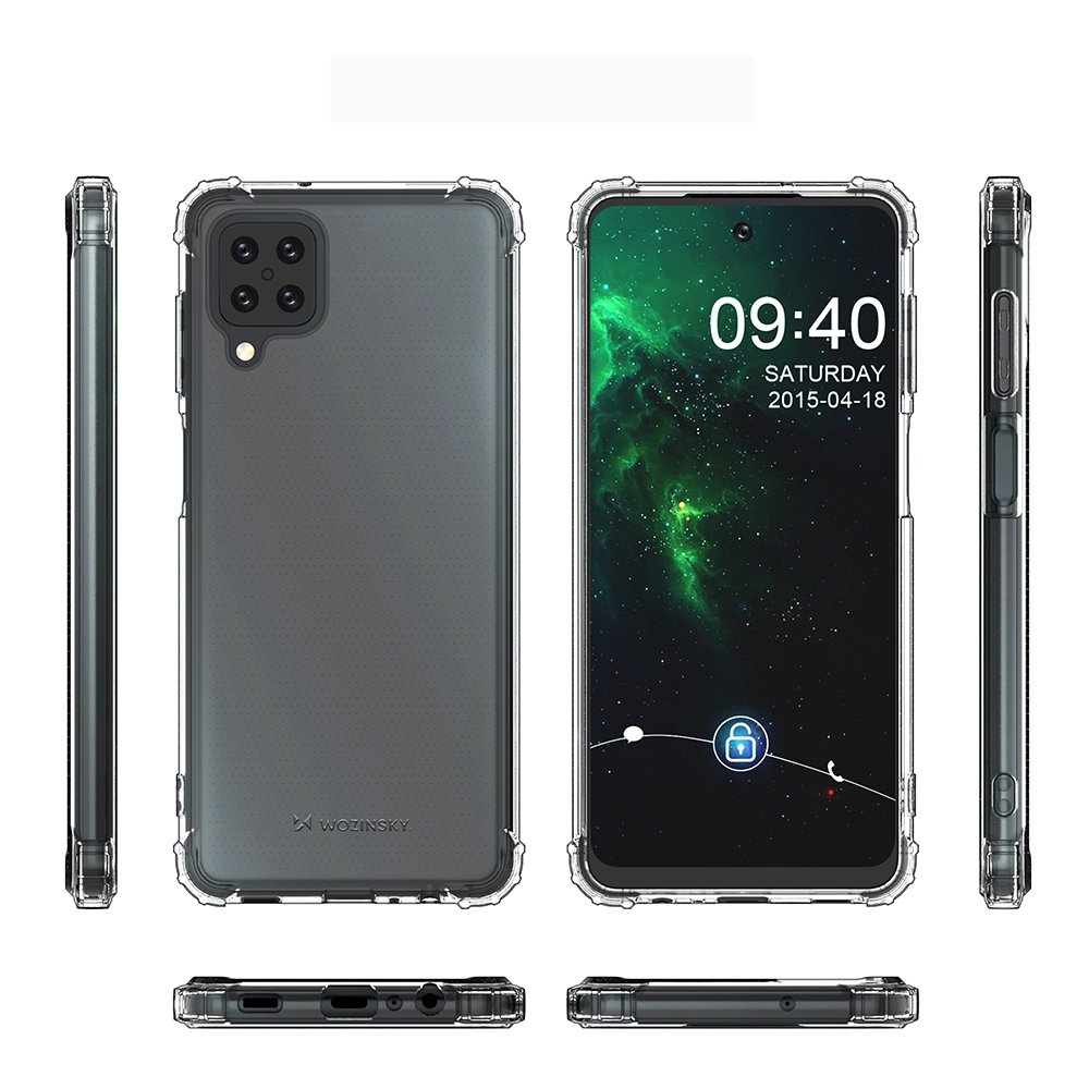 Pokrowiec silikonowy Anti Shock przeźroczysty Samsung Galaxy A12 / 7 Pokrowiec silikonowy Anti Shock przeźroczysty Samsung Galaxy A12 / 7
