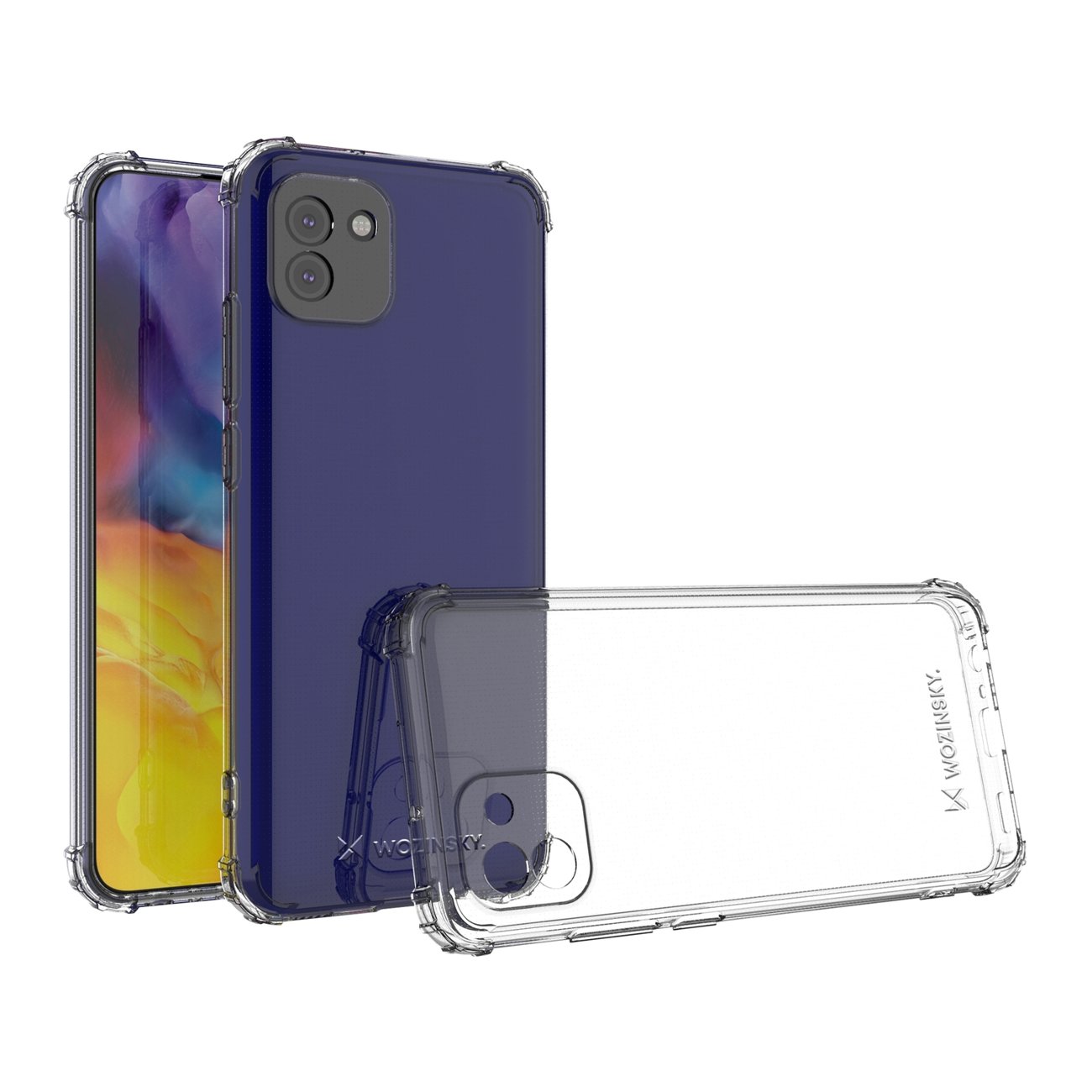Pokrowiec silikonowy Anti Shock przeźroczysty Samsung Galaxy A03 Pokrowiec silikonowy Anti Shock przeźroczysty Samsung Galaxy A03