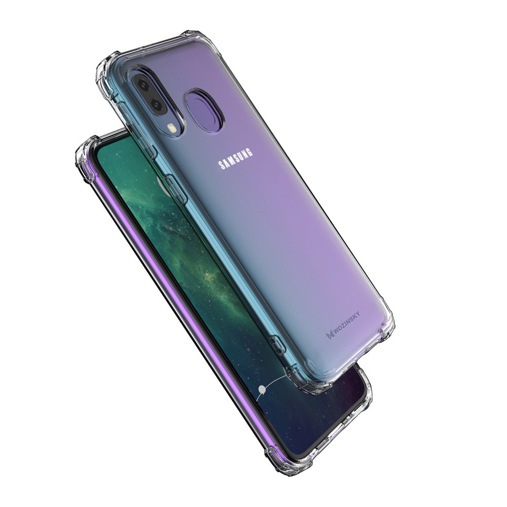 Pokrowiec silikonowy Anti Shock przeźroczysty Samsung Galaxy A40 / 7 Pokrowiec silikonowy Anti Shock przeźroczysty Samsung Galaxy A40 / 7