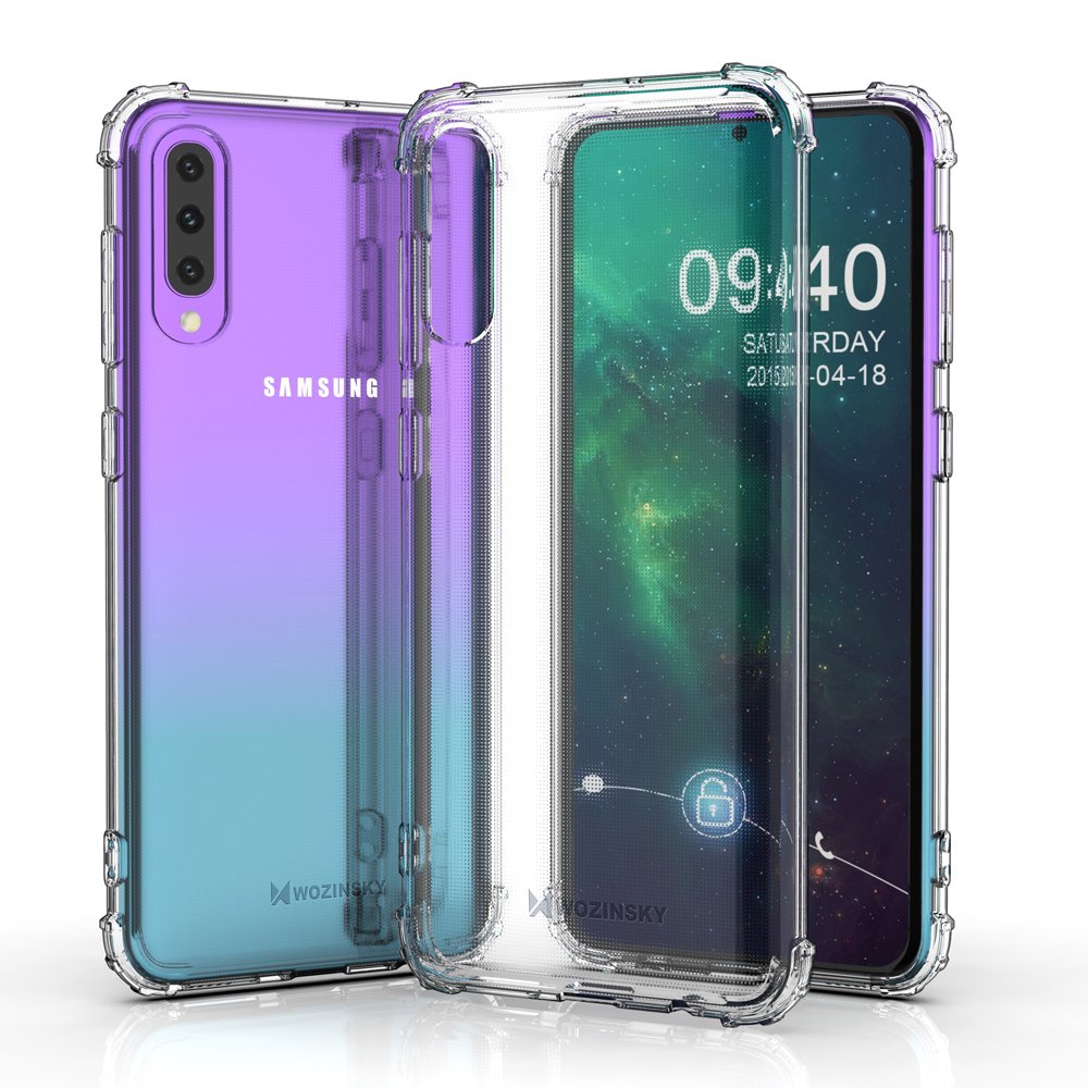 Pokrowiec silikonowy Anti Shock prze�roczysty Samsung Galaxy A50 / 3