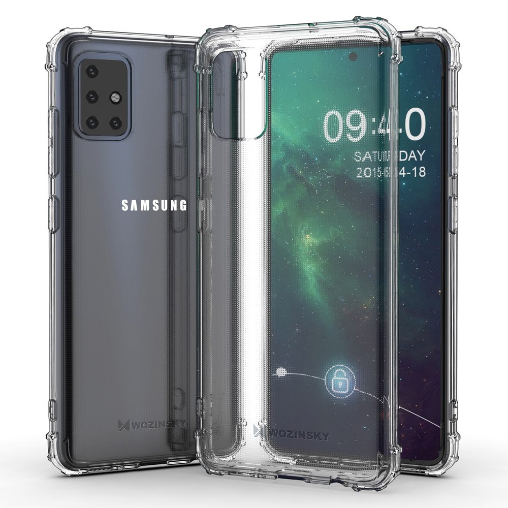 Pokrowiec silikonowy Anti Shock przeroczysty Samsung Galaxy A51 / 3