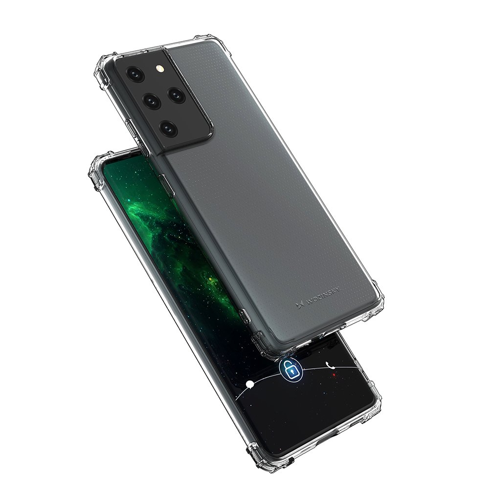 Pokrowiec silikonowy Anti Shock prze�roczysty Samsung Galaxy S21 Ultra 5G / 4