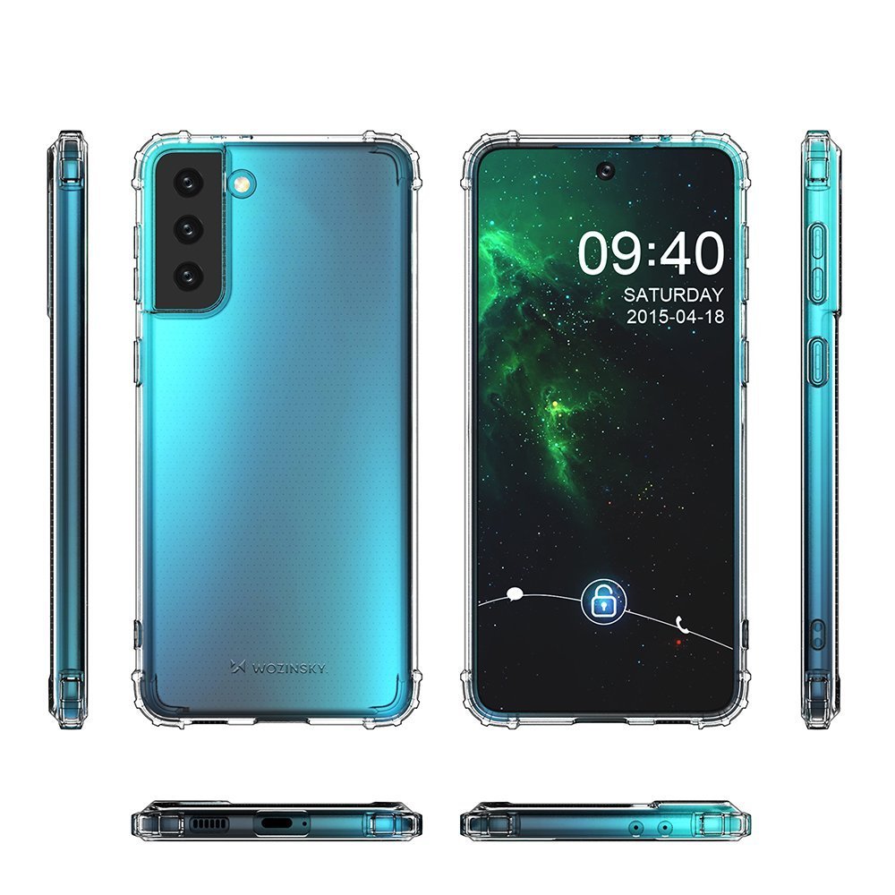Pokrowiec silikonowy Anti Shock prze�roczysty Samsung S21 FE / 8