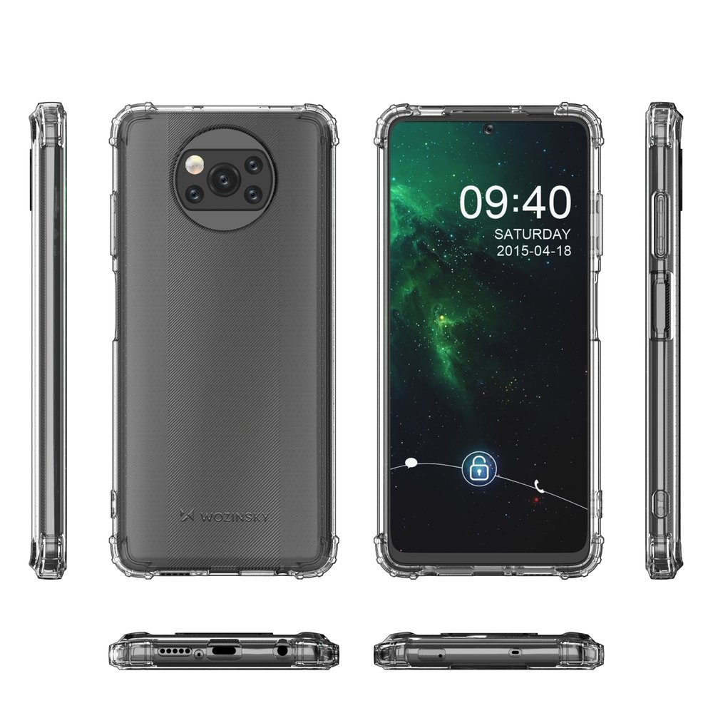 Pokrowiec silikonowy Anti Shock prze�roczysty Xiaomi POCO X3 Pro / 7