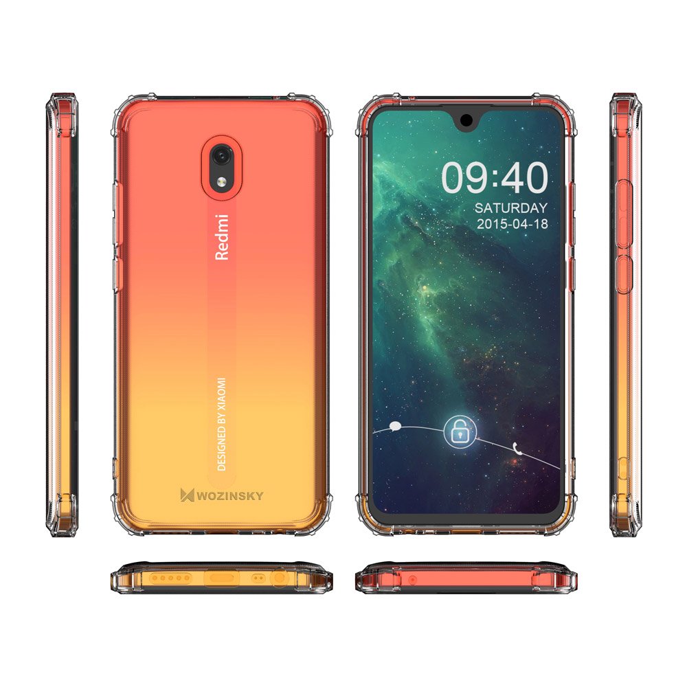 Pokrowiec silikonowy Anti Shock przeźroczysty Xiaomi Redmi 8A / 9 Pokrowiec silikonowy Anti Shock przeźroczysty Xiaomi Redmi 8A / 9