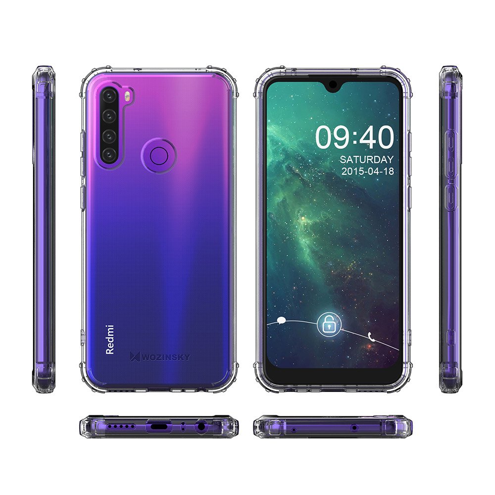 Pokrowiec silikonowy Anti Shock prze�roczysty Xiaomi Redmi Note 8T / 9
