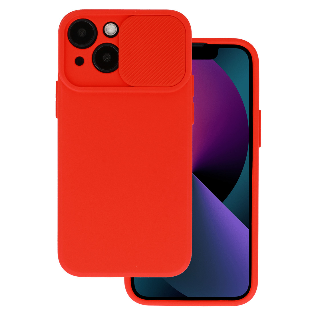 Pokrowiec silikonowy Camshield Soft czerwony Apple iPhone 15 Pro Max