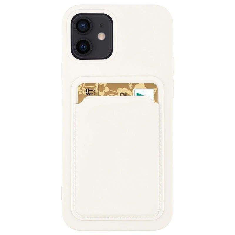 Pokrowiec silikonowy Card Case biay Apple iPhone SE 2020