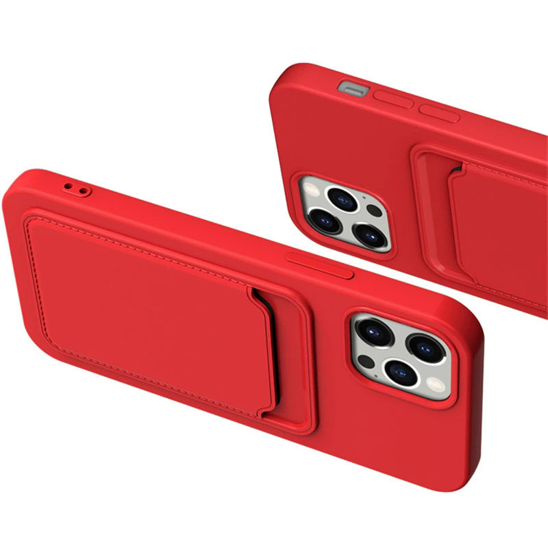 Pokrowiec silikonowy Card Case czerwony Apple iPhone 12 Pro Max / 2